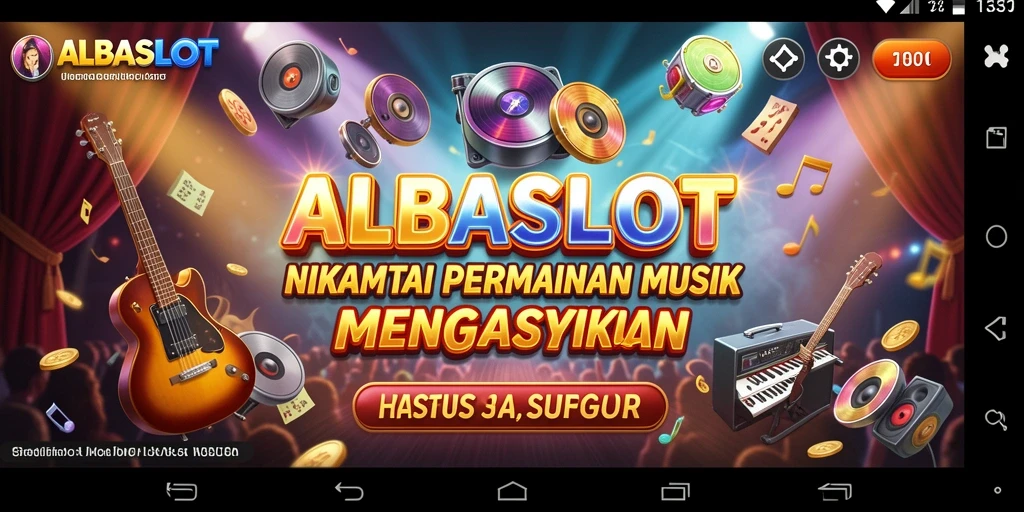 Tampilan gameplay menarik di ALBASLOT dengan musik yang menggugah semangat.