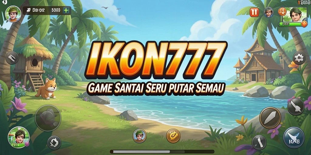 Screenshot menunjukkan gameplay ceria dan menarik dari IKON777.
