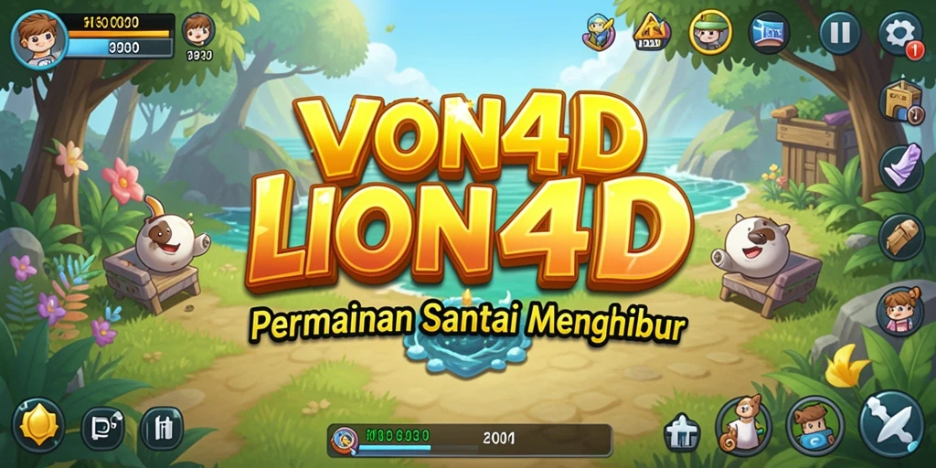 Screenshot gameplay LION4D yang penuh warna dan seru.