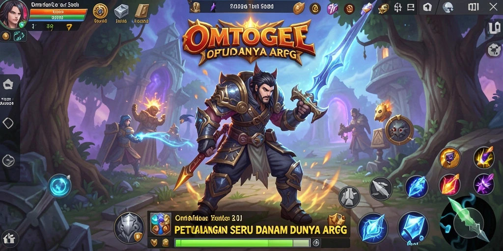 Screenshot menunjukkan aksi seru dalam gameplay ARPG OMTOGEL.