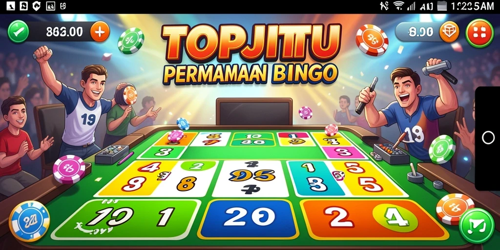 Tampilan gameplay seru dari TOPJITU dalam permainan Bingo.