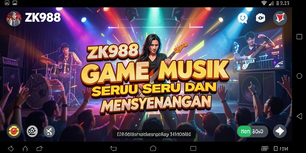 Screenshot gameplay ZK988 menampilkan pengalaman bermain musik yang seru.
